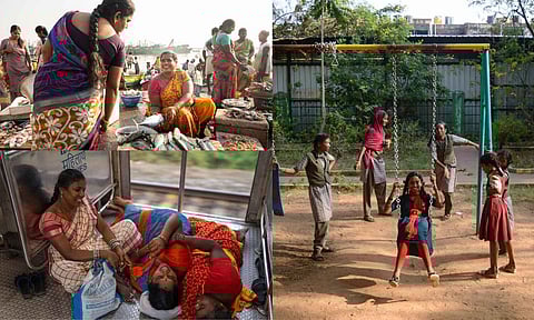 L to R: Captured by Bhuvana Sekar (t), By Harshitha Parthasarathi (b), Through the lens of N Sakthivel 