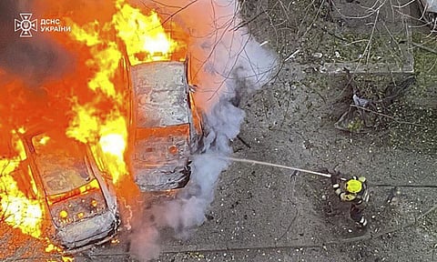 Russian drone, missile attacks (AP)