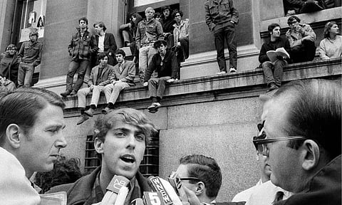 A student protest at Columbia University in New York in 1968 