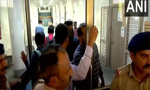 Families of Ahmedabad plane crash arrive at BJ Medical College to DNA samples (Photo/ANI)