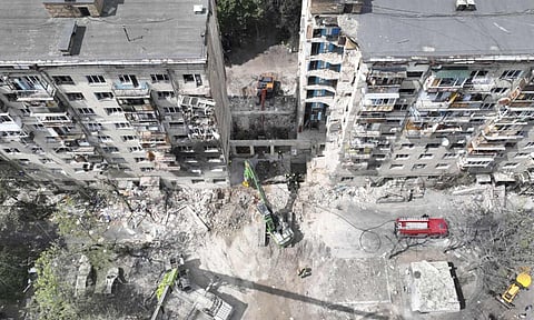 Russia's deadly missile attack that ruined a residential building in Kyiv, Ukraine (AP)