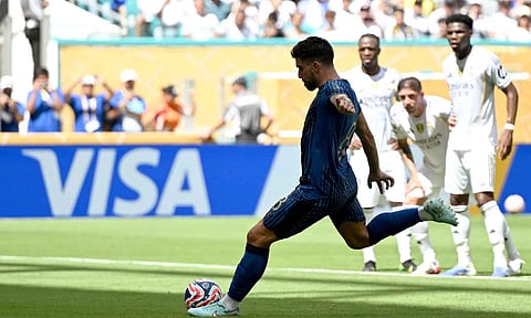 Ruben Neves scores from the spot to equalise for Al-Hilal
