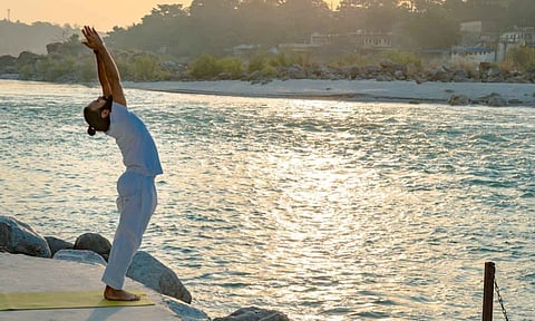 A person practising yoga (Photo: Pexels)