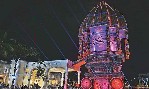 A renovated Valluvar Kottam opened for public on Saturday
