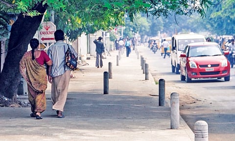 File photo of a footpath in the city
