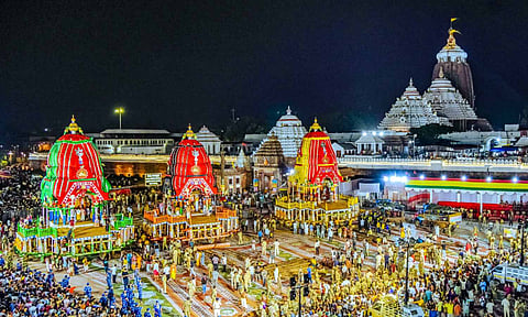 Day after stampede, thousands make beeline to have glimpse of sibling deities in Puri