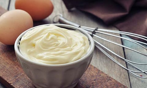 Mayonnaise made from eggs