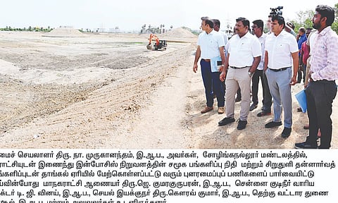 Chennai: Chief Secretary on field visit to study city’s flood tackling capacity