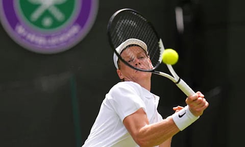 Jannik Sinner at Wimbledon (AP)