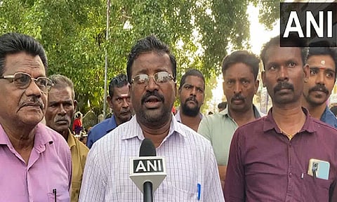 Sanitation workers across all four zones of Thoothukudi Corporation held a one-day strike demanding justice over long-pending issues (Photo/ANI)