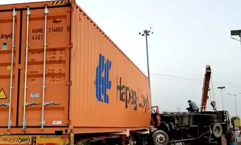 55-year-old man dies as lorry rams 2-wheeler near Kundrathur