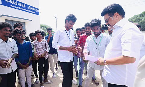 CM Stalin met students of social justice hostel, Tiruvarur