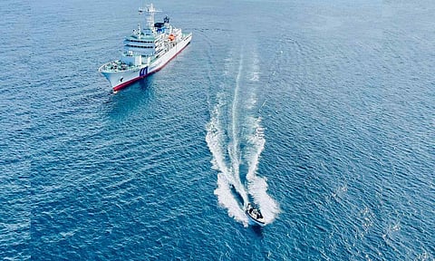 Japan Coast Guard (JCG) training vessel Itsukushima wrapped up a six-day port call in Chennai on Saturday (Photo: X-@IndiaCoastGuard)