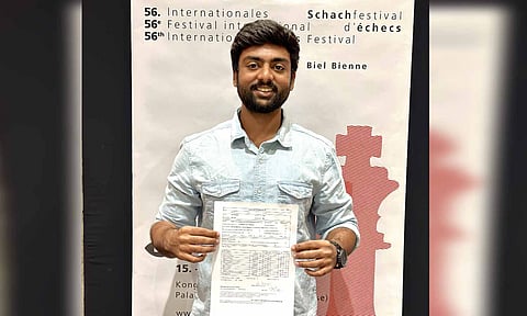 A Ra Harikrishnan after the La Plagne Chess event 