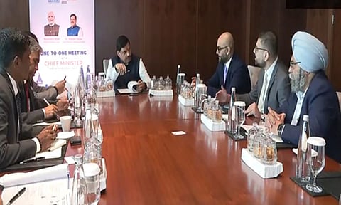 Madhya Pradesh CM Mohan Yadav holds a meeting with the Tata Group (ANI)
