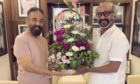 Kamal Haasan with Rajinikanth 