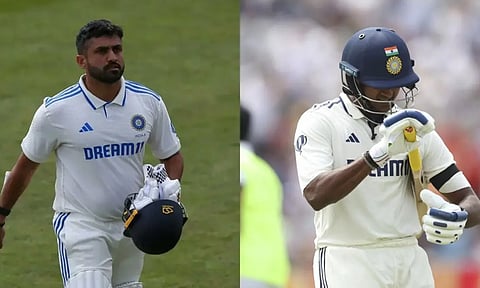 Karun Nair (L), Sai Sudarshan (R) (Image: AP)