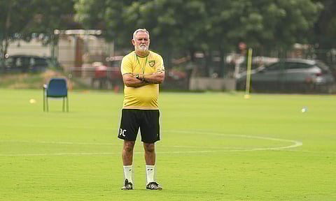 Owen Coyle during a Chennaiyin FC training session last year