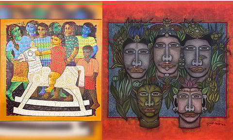 Govindarajan's art; M Raj