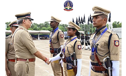 24 directly appointed Deputy Superintendents of Police (DSPs) who completed their one-year institutional training course at the Tamil Nadu Police Academy.