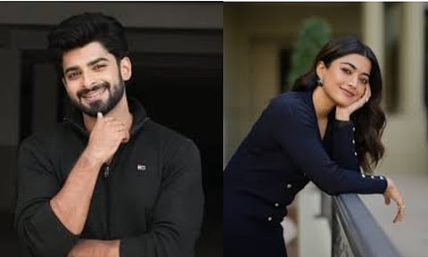 'The Girlfriend' actors Dheekshith Shetty and Rashmika Mandanna 