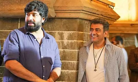 Adhik Ravichandran with Ajith Kumar 