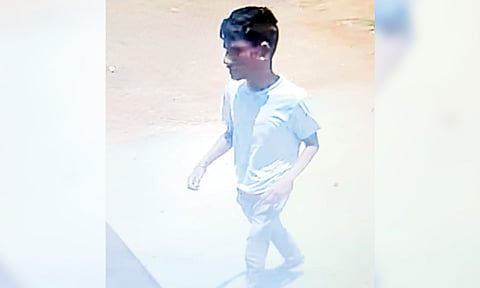 A screengrab of the CCTV footage capturing the assaulter