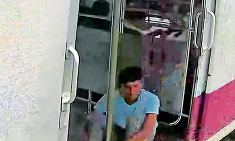 Video grab of the assaulter 