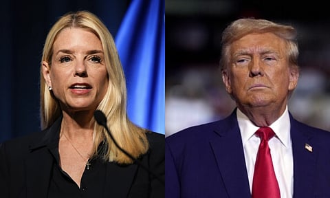 Pam Bondi and Donald Trump (AP)