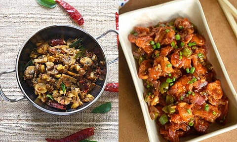 Pallipalayam mushroom fry; Mushroom Manchurian