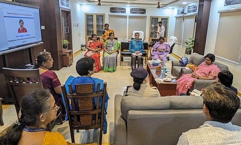 National Commission for Women (NCW) chairperson Vijaya Rahatkar visited Anna University