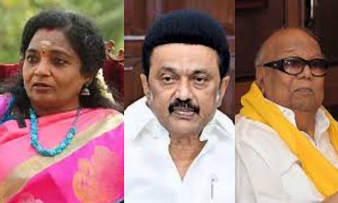 Tamilisai Soundararajan, M K Stalin, M Karunanidhi