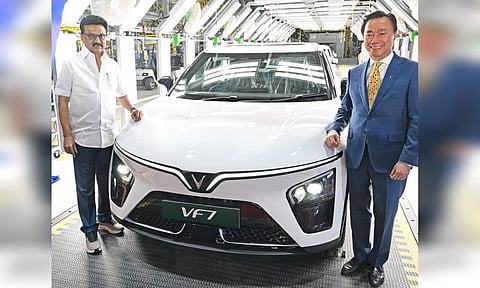 CM Stalin inaugurates Vinfast electric vehicle manufacturing plant in Thoothukudi 