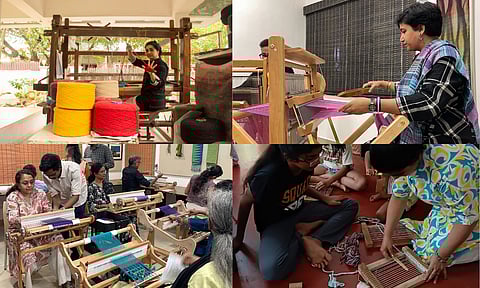 Shuttles & Needles, a contemporary weaving studio located in Adyar