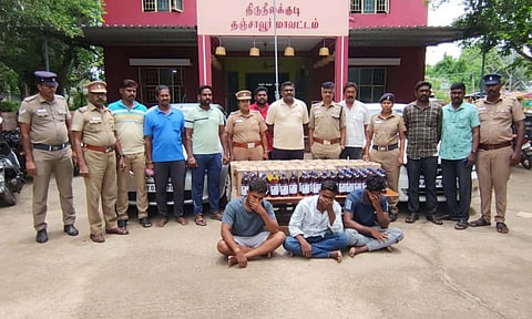 Three held with 310 IMFL bottles smuggled from Puducherry 