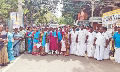 Fishermen and their families stage protest on Monday