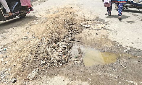 No action taken to relay the Sivan Koil Street damaged over a month ago