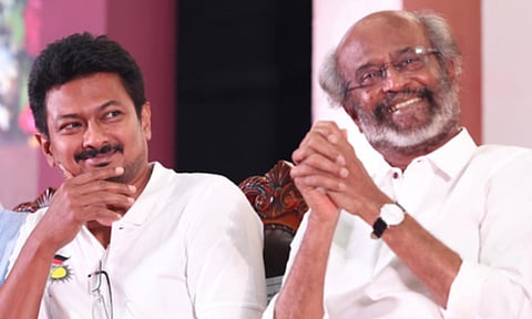 Udhayanidhi Stalin, Rajinikanth 