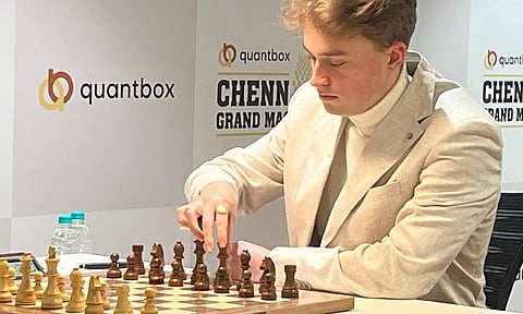 Vincent Keymer ahead of his match against Awonder Liang 