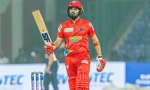 Tejasvi Dahiya smashed an unbeaten 70 off 30 balls to lead South Delhi Superstarz (IANS)