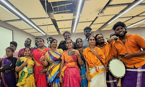 The Kuzhu at their first paid performance 