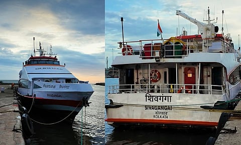 The Sri Lanka-bound ferry ready for voyage at Nagapattinam 
