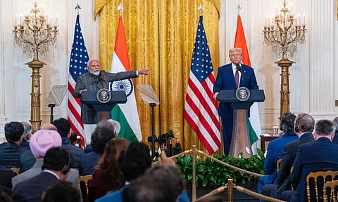 Narendra Modi and Donald Trump 