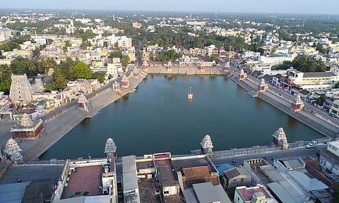 Picturesque Kumbakonam Mahamaham tank 