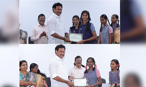 School Education Minister Anbil Mahesh Poyyamozhi on Wednesday launched Kalaipattarai (art gallery) initiative (Photo: X-@Anbil_Mahesh)