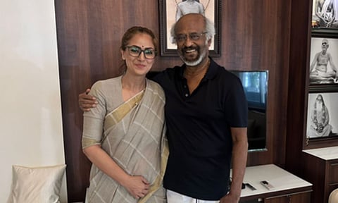 Simran with Rajinikanth 