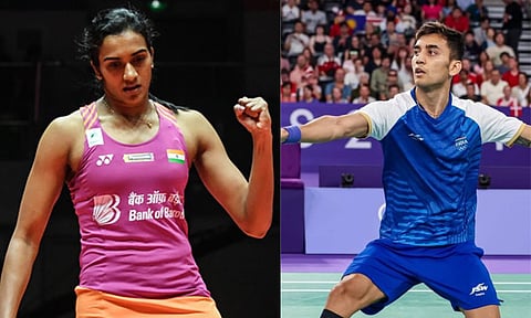 L- P V Sindhu, R- Lakshya Sen