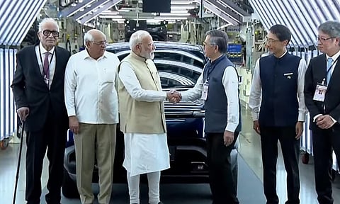 PM Modi flags off Maruti Suzuki's 1st electric vehicle (Photo/X) 