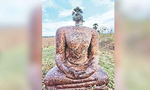 The 10th-century headless Buddha idol found in Pudukkottai