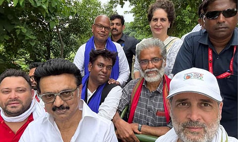 Tamil Nadu CM Stalin joins 'Voter Adhikar Yatra' in Bihar's Muzaffarpur (Image/X)